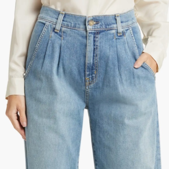 NWOT $425 Nili Lotan Flora High Waist Trouser Jeans in Faded Wash - 29 Regular! - Picture 5 of 8